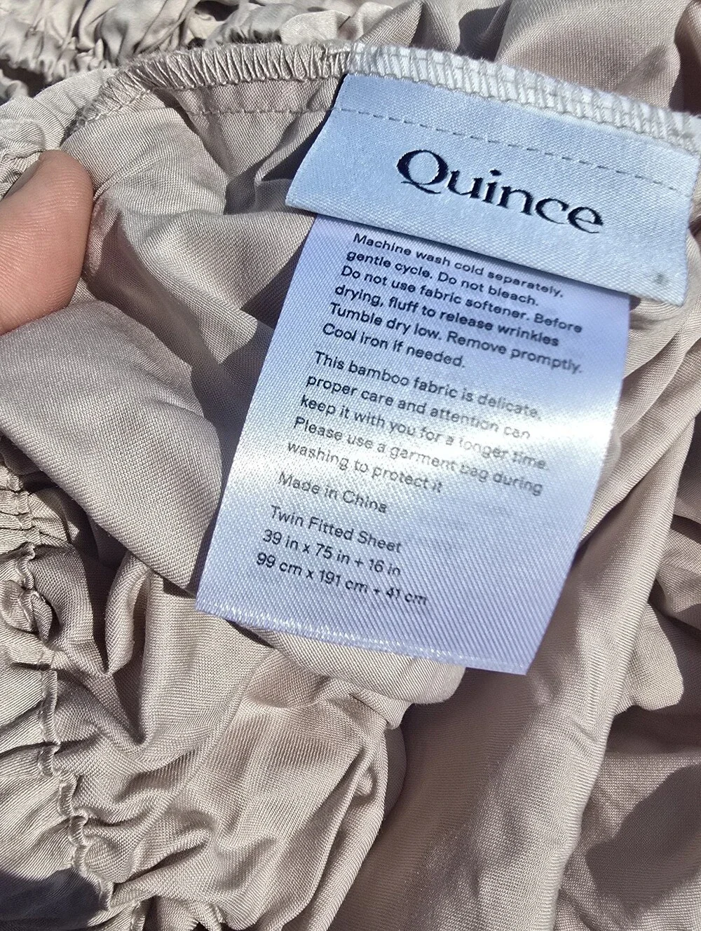 Quince SOFT BLUSH Bamboo Twin Fitted Sheet Set 1 Standard Pillow Case